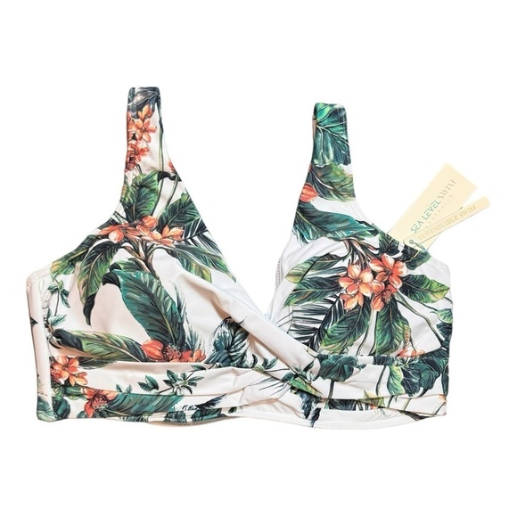 Sea Level Cross Front, Tango G Cup Cross Front Swim Bra White NWT - Picture 2 of 7